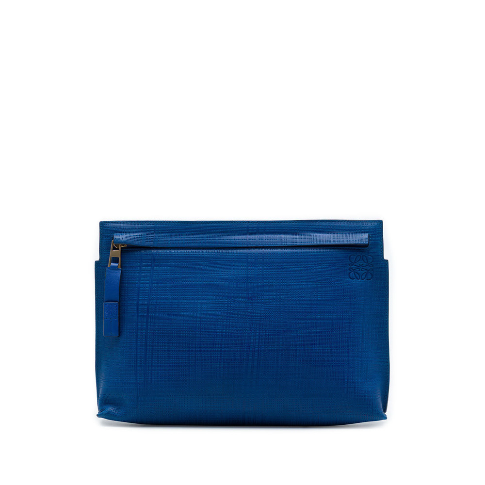 Pre-Loved LOEWE Leather Anagram T Clutch